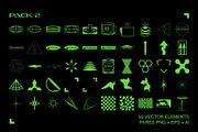 Retro Futuristic Elements, an Object Graphic by The Fake PNG (Thumbnail 3 of 11)