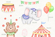 Circus and Animals Clipart, an Animal Illustration by ekossa_art (Thumbnail 2 of 7)