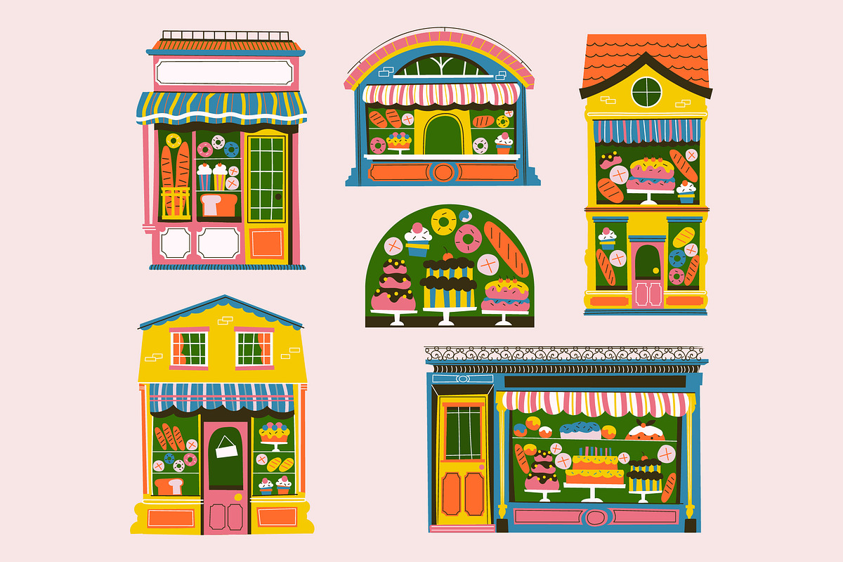 Bakery Shop Asset Illustration, an Object Illustration by graphicook (Photo 3 of 3)