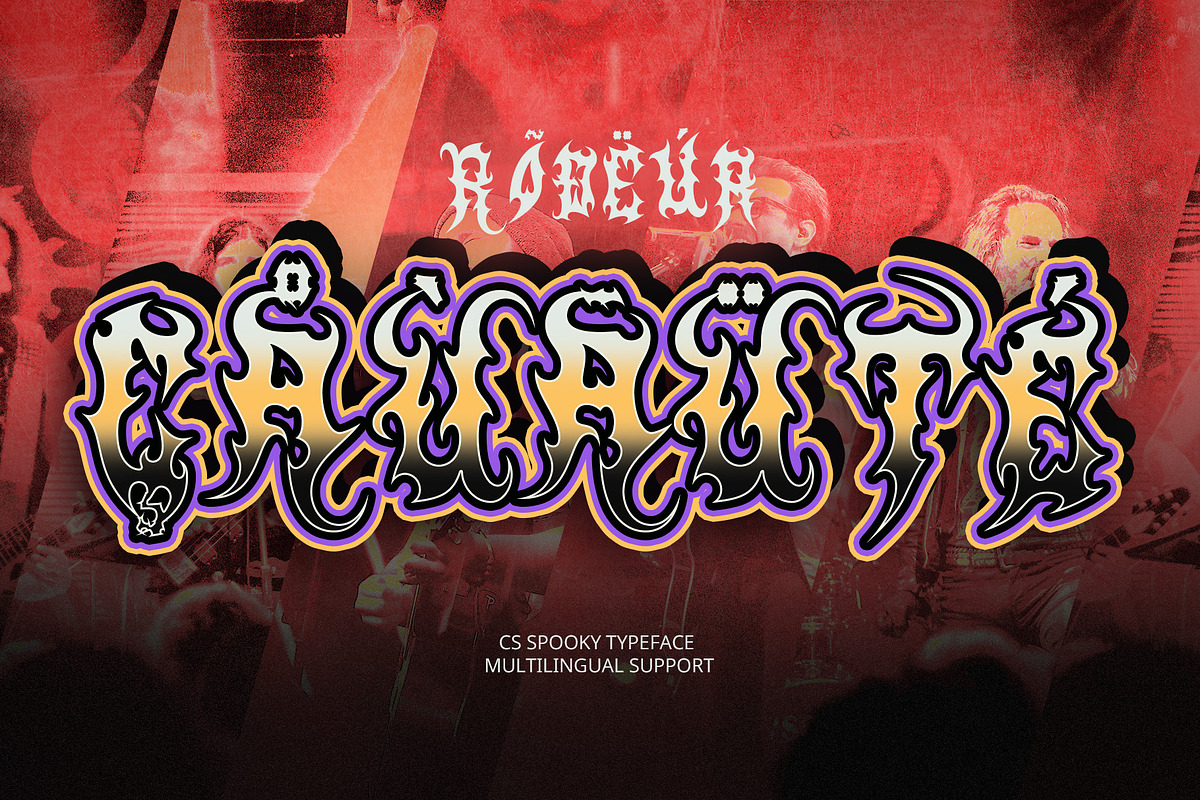 CS Spooky – Black Metal Font, a Blackletter Font by Craft Supply Co. (Photo 6 of 8)