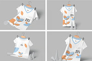 Half Sleeves V-neck T-shirt Mockups, a Shirt Mockup by megostudi0 (Thumbnail 1 of 6)