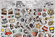 Cinema Cartoon Objects Set, a Decorative Illustration by BALABOLKA (Thumbnail 2 of 3)