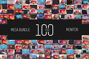 100 PSD Monitor Mockup, a Mockup by Laura (Thumbnail 1 of 13)