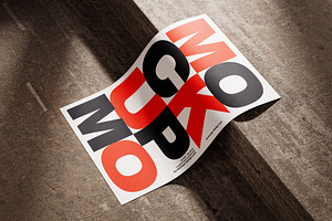 Poster Paper Mockup 3 Psd mockup