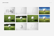 Golf Ball & Accessories Mockup Set, a Merchandise Mockup by creatsy5 (Thumbnail 2 of 17)