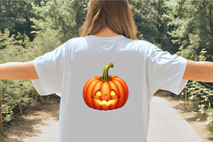 Grinning Pumpkin Clipart, an Illustration by CrexoraLab