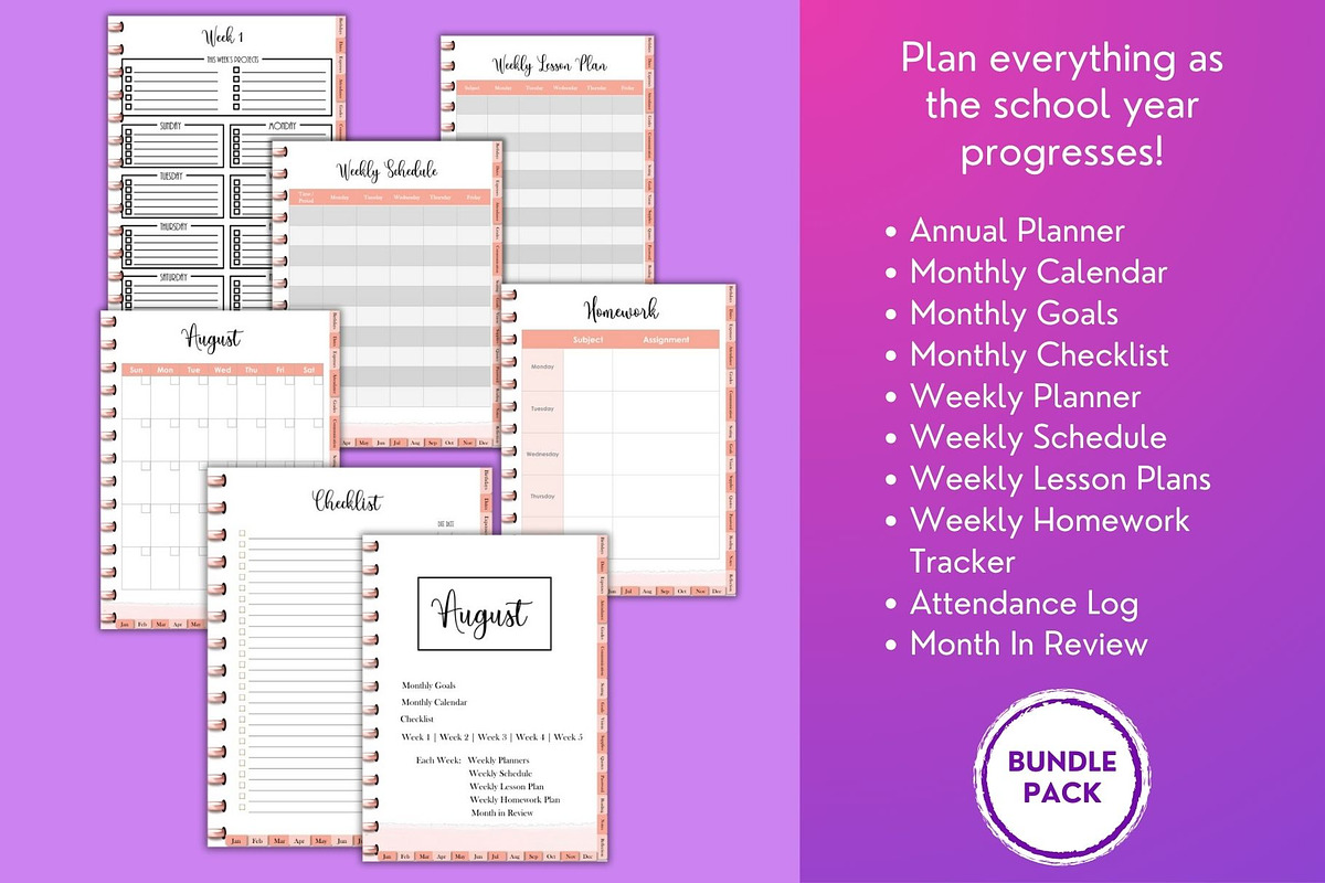 Digital Teacher Planner 2024 iPad, a Design Template by Design Composer (Photo 4 of 12)