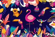 Jungle Animals cute collection, an Animal Illustration by MoleskoStudio (Thumbnail 6 of 13)
