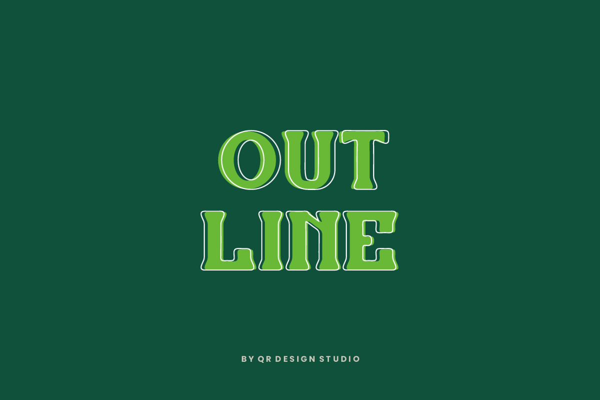 Batline Regular & Outline Serif Font, a Slab Serif Font by QR Design Studio (Photo 3 of 8)
