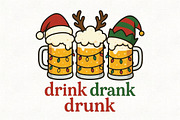Christmas Beer Mug Sublimation, an Illustration by CraftArtStudio (Thumbnail 1 of 4)