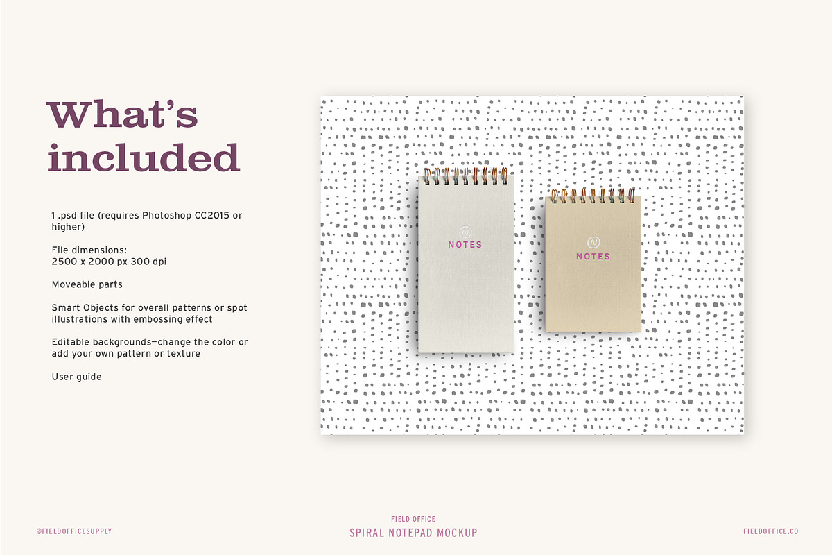 Spiral Notebook Set Mockup, a Packaging Mockup by Field Office (Photo 7 of 7)