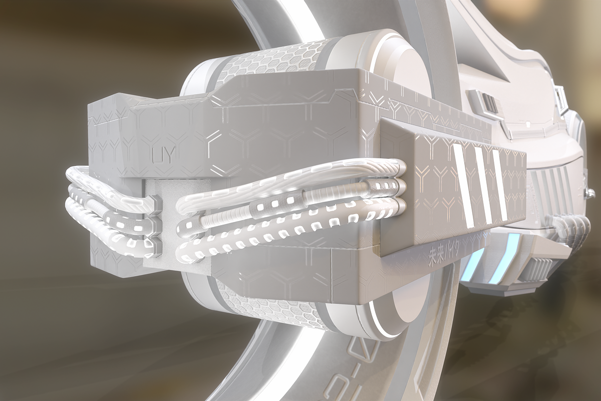Sci-fi concept motorcycle, a Cars & Vehicle 3D Model by Snji | 3D Models (Photo 11 of 16)