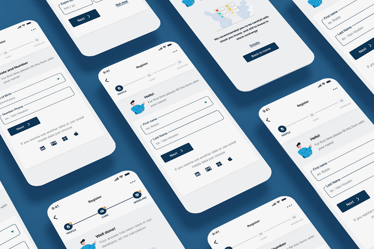 Register User & Card Screen App, an App Template by nagaredesignstudio (Photo 1 of 2)