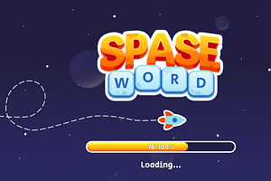 Space Word, Game UI, Mobile Casual