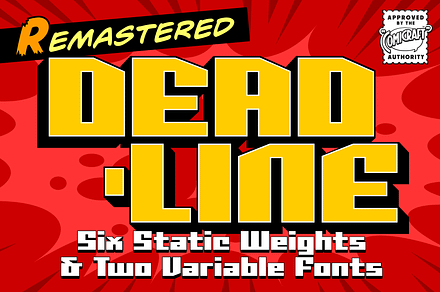 Deadline - heavy 3D block font, a Font by Comicraft Fonts