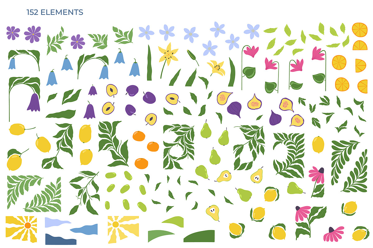 Modern Summer Posters | 204 elements, a Decorative Illustration by yarynabo (Photo 9 of 10)