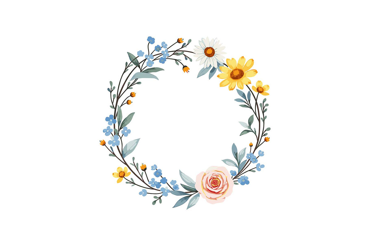 Spring Floral Wreath SVG Bundle, a Graphic by Gfx_Store (Photo 7 of 13)