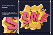 SALE! 3D Sticker Pack, a Templates & Theme by Dope Design (Thumbnail 4 of 10)