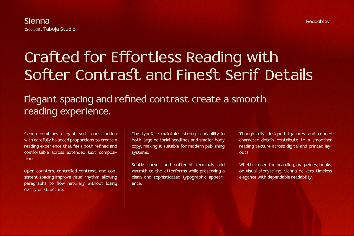 TBJ Sienna Elegant Serif Font Family, a Serif Font by Taboja Studio (Photo 8 of 15)