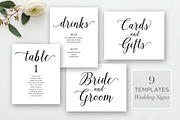 Modern Script Wedding Signage Set, an Invitation Template by Charming Ink (Thumbnail 1 of 7)