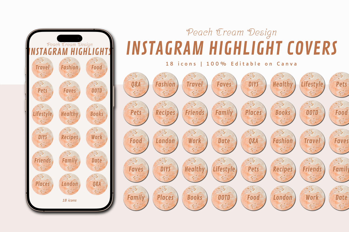 INSTAGRAM HIGHLIGHT COVERS, a Social Media Template by The Little Lily Studio (Photo 2 of 5)