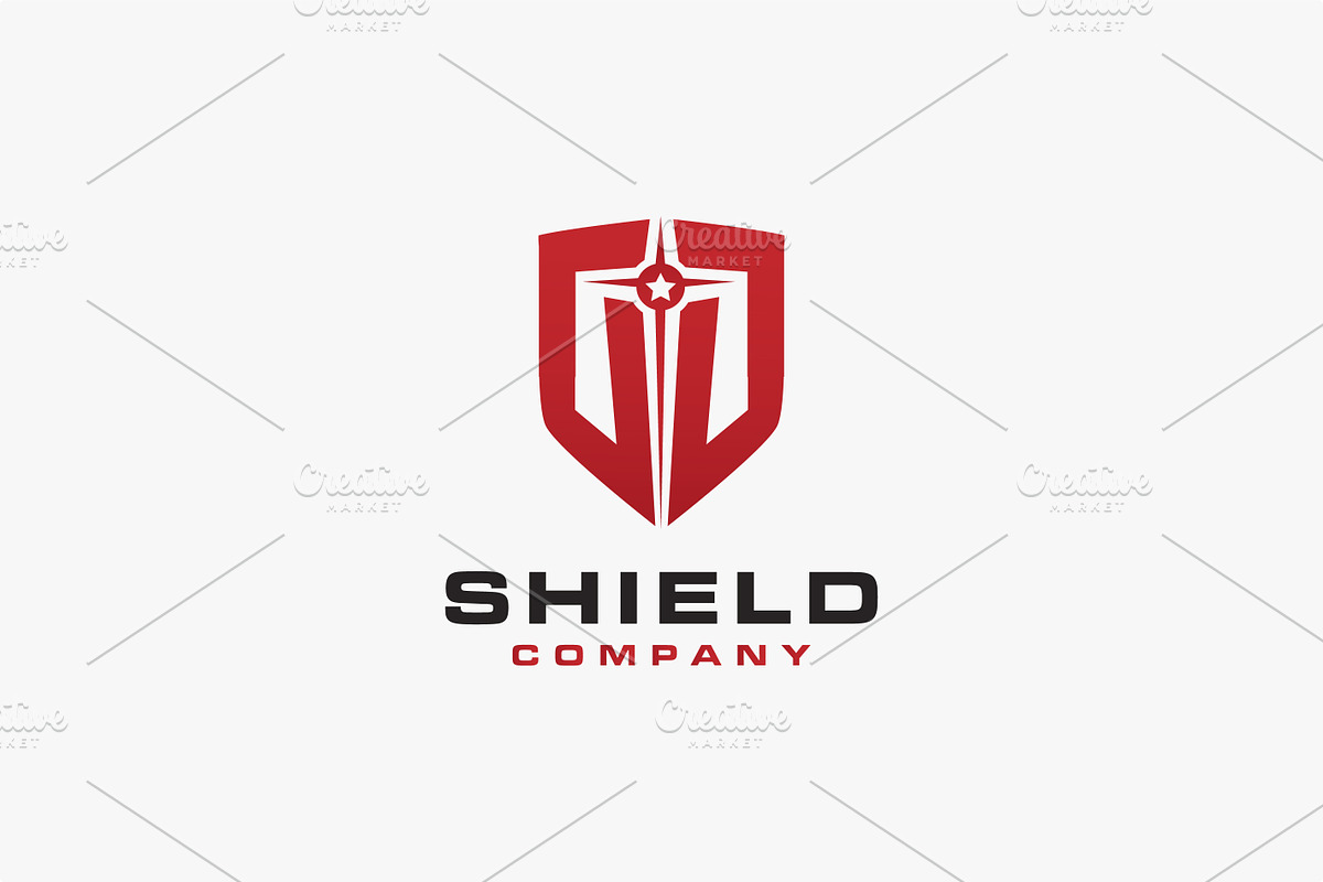 Bold shield logo icon, a Branding & Logo Template by DOMHOUZE