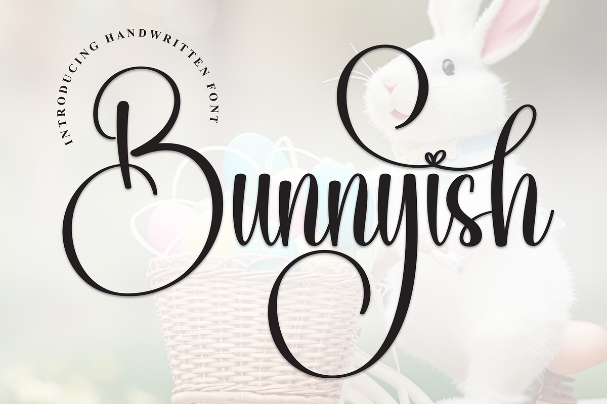 Bunnyish | Script Font, a Handwritten Font by Scratchones (Photo 1 of 9)