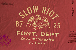 Slow Riot, a Sans Serif Font by Megflags