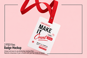 Conference Badge Mockup, an Advertising Mockup by Custom.scene