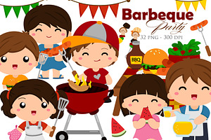 Barbeque Party Vector Clipart