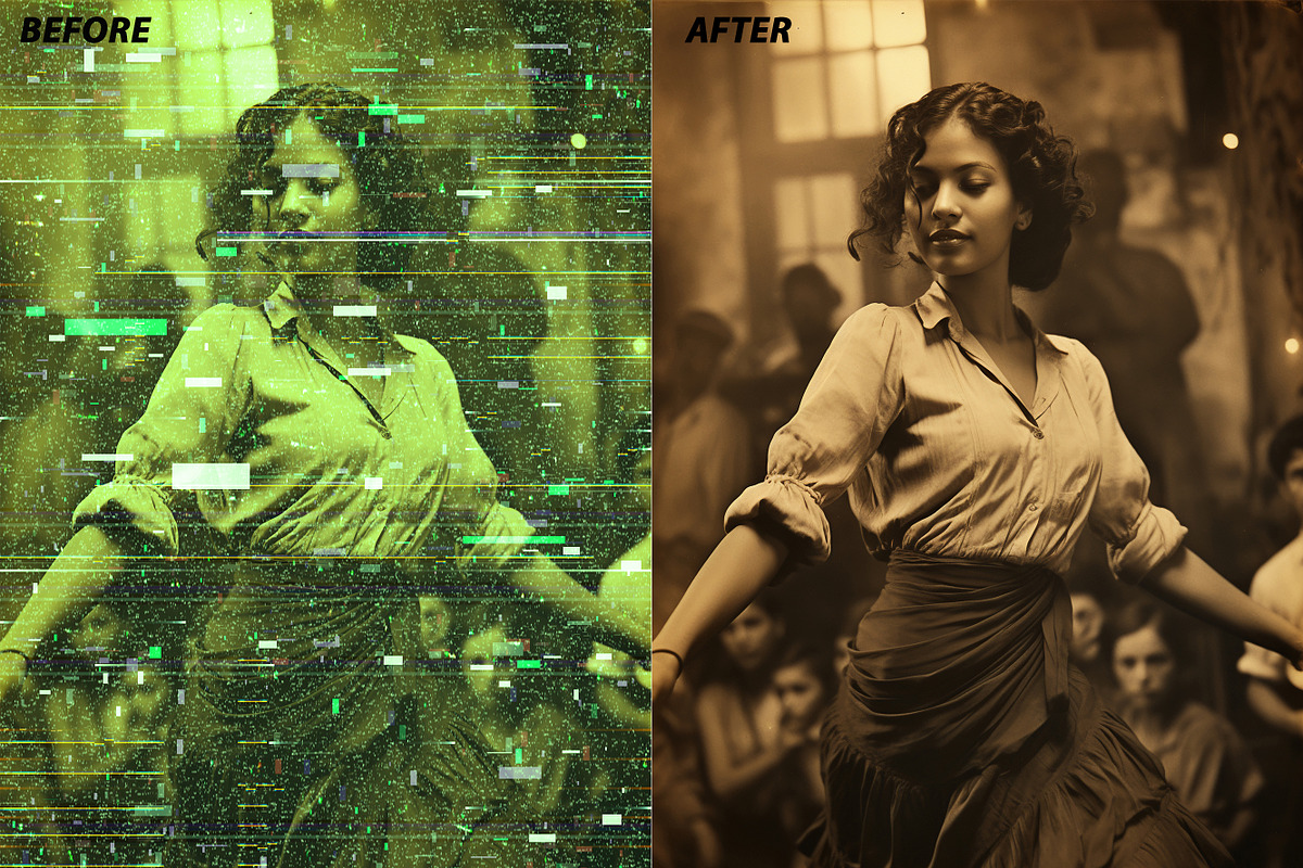 Glitch VHS Overlays, a Texture Illustration by 3d_model_tifotizi (Photo 3 of 5)