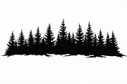 Pine Forest Silhouette Bundle, an Object Graphic by balal (Thumbnail 8 of 16)