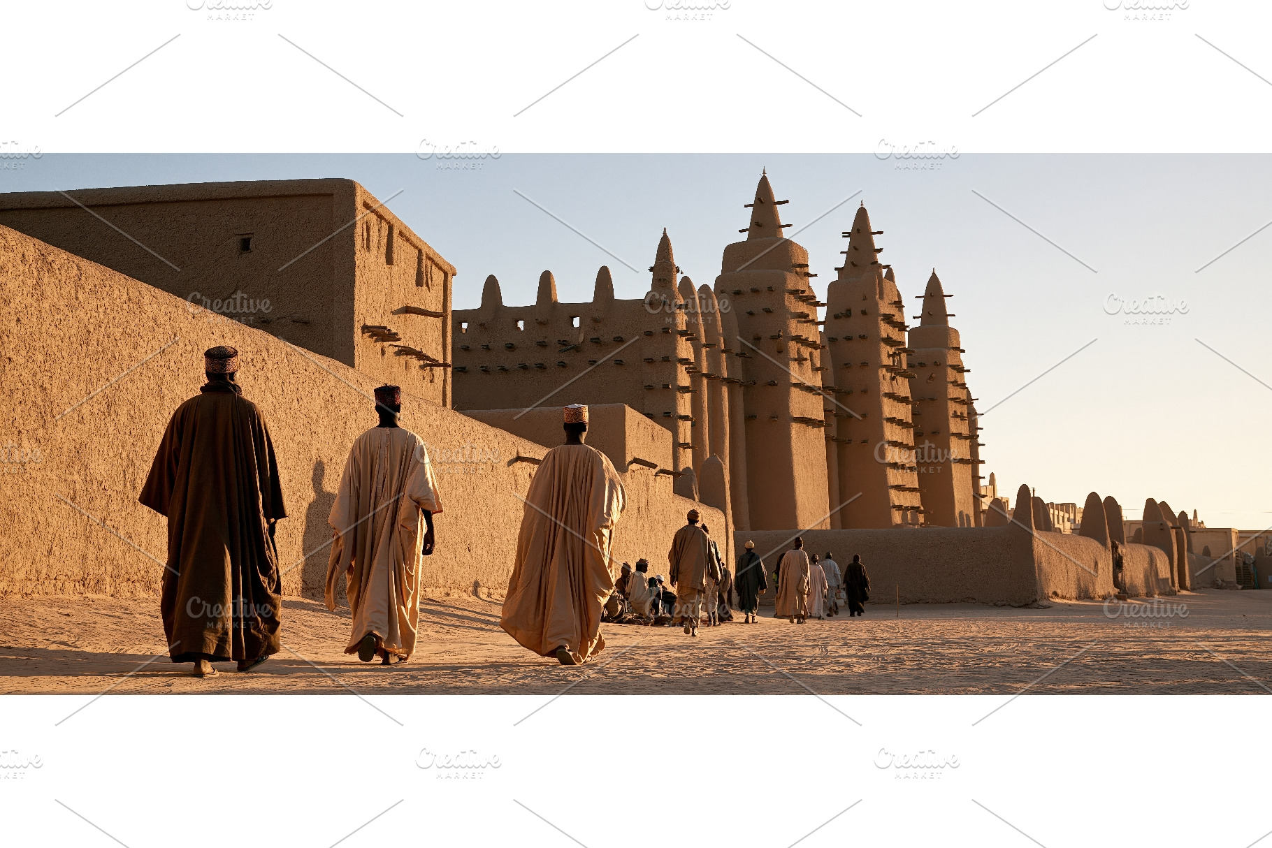 Men in Traditional Robes Walking, an Architecture Photo by piter.goskov