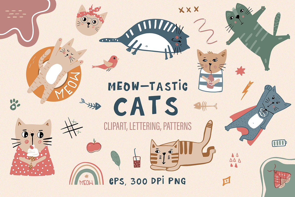 Meow-tastic cats on vacation, an Animal Illustration by PenguinArtStudio (Photo 1 of 11)