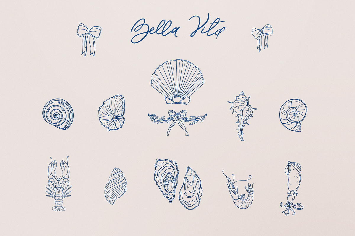 Wedding doodle svg Trendy bow, frame, a Decorative Illustration by Summer Nightingale Art (Photo 8 of 17)