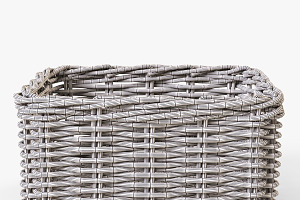 Wicker Basket Ikea Byholma 1 Gray