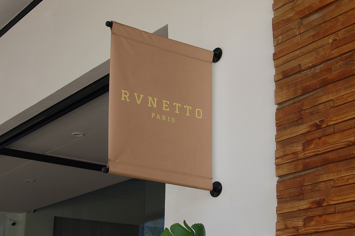 Logo Mockup Flag Sign Store, an Advertising Mockup by Asylab (Photo 4 of 5)