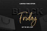 Dark Black friday sale template, a Marketing Template by Love Giftery (Thumbnail 2 of 2)