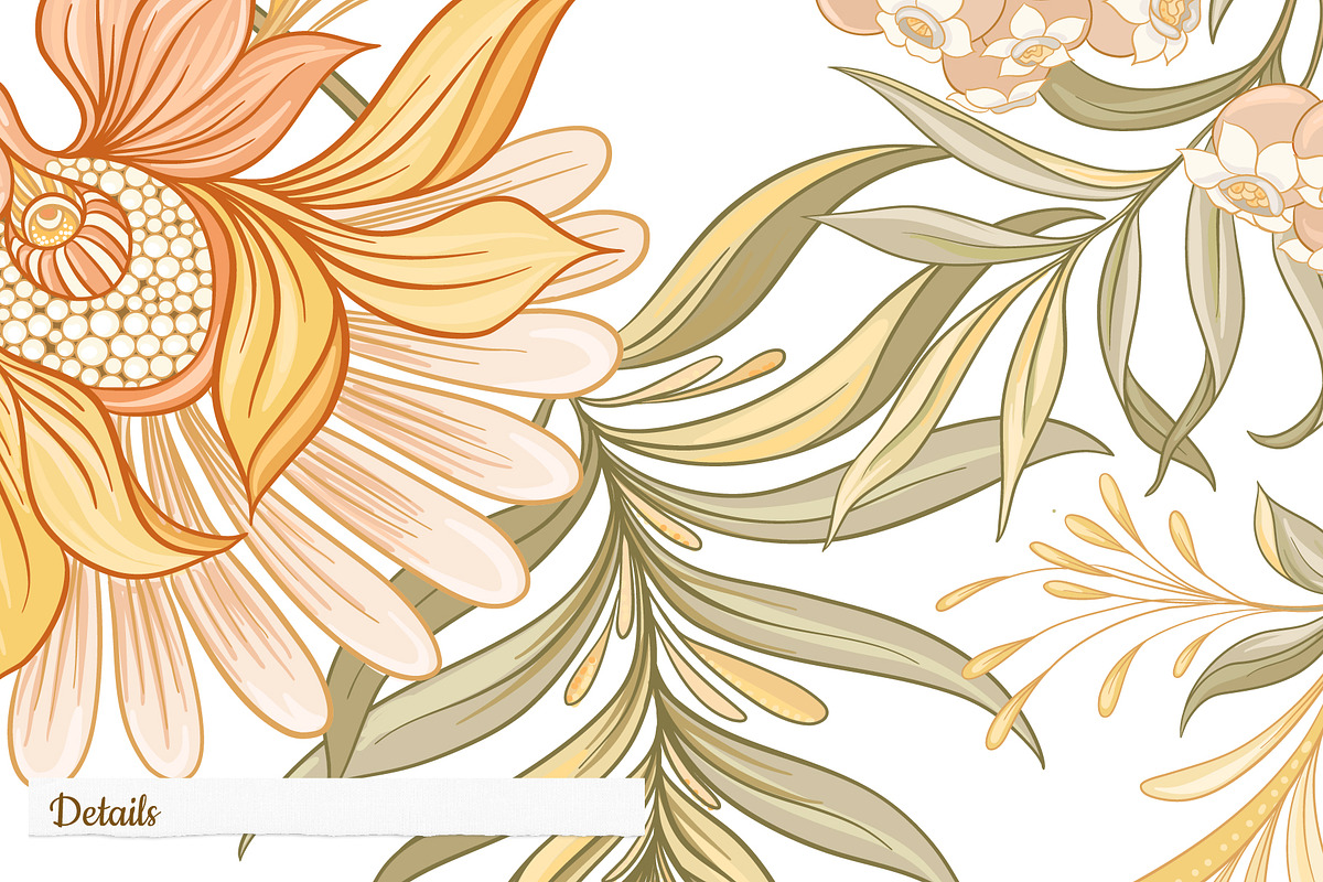 Flower Scent - 6 Seamless Patterns, a Pattern Graphic by Elen-Lane