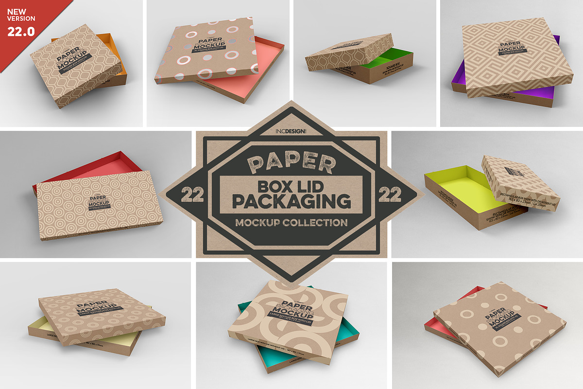 VOL. 22 Paper Box Packaging Mockups, a Cups & Container Mockup by INCDesign (Photo 1 of 14)