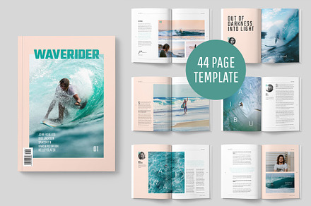 WAVERIDER MAGAZINE, a Magazine Template by MashMish Studio