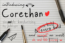 Corethan Font | 4 Fonts + Dingbats