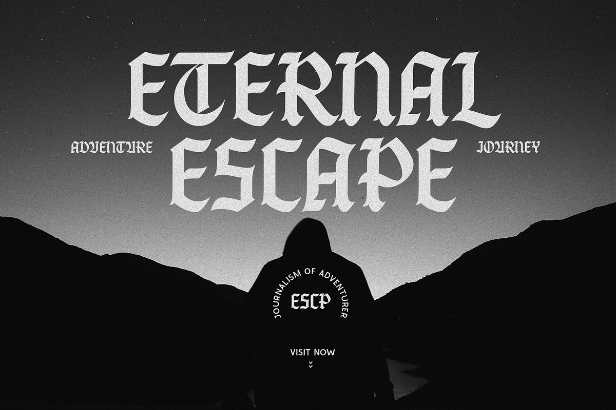 Giant Hostel, a Blackletter Font by Typia Nesia (Photo 2 of 10)