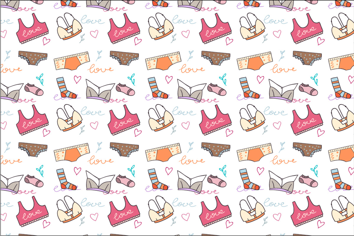 Doodled lingerie set, an Object Graphic by Kotozoid (Photo 9 of 9)