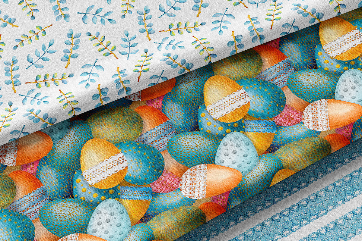 Easter watercolor set, colored eggs, an Illustration by Artmanata (Photo 8 of 14)