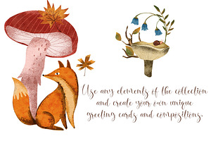 Woodland Autumn Clipart & Patterns