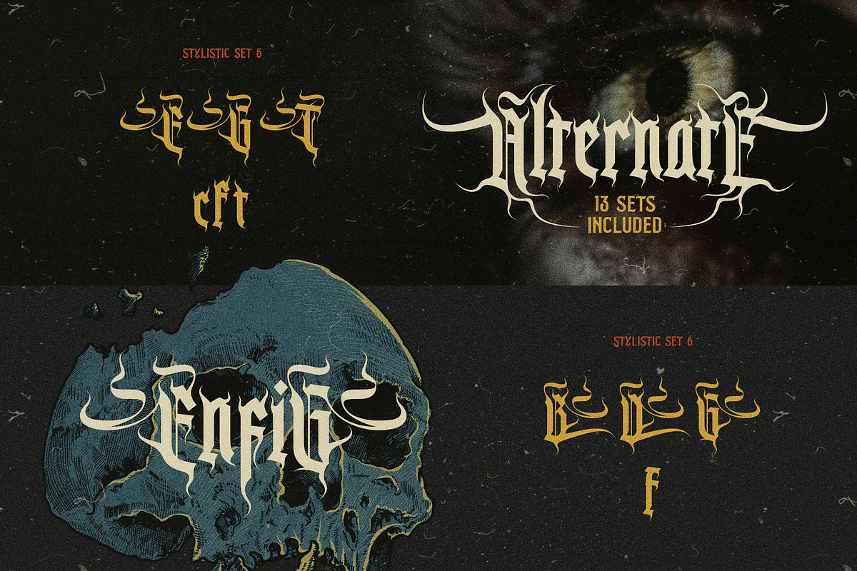 Burn Till Black Typeface, a Blackletter Font by alit design (Photo 12 of 20)