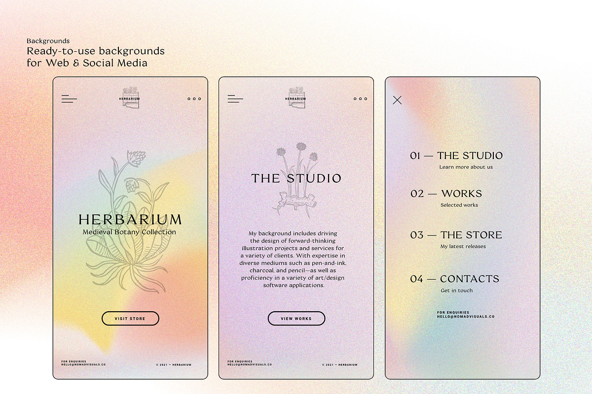 Retro Gradients & Shapes, a Background Graphic by Nomad Visuals (Photo 17 of 31)