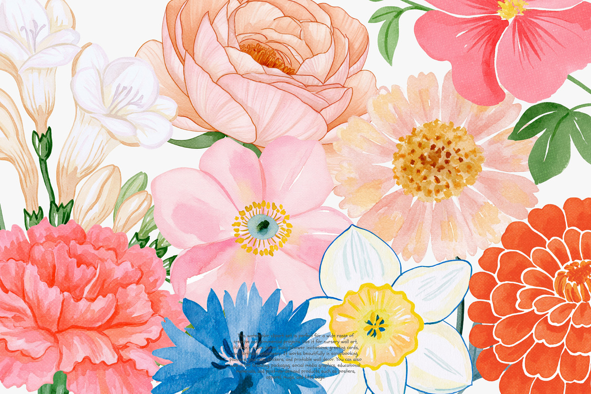 Flower Clipart Huge Bundle, a Decorative Illustration by Patishop Art (Photo 5 of 11)