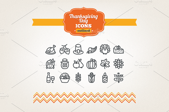 Hand Drawn Thanksgiving Day Icons